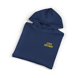 "Love Anyway" Gold Embroidered Relaxed Hoodie