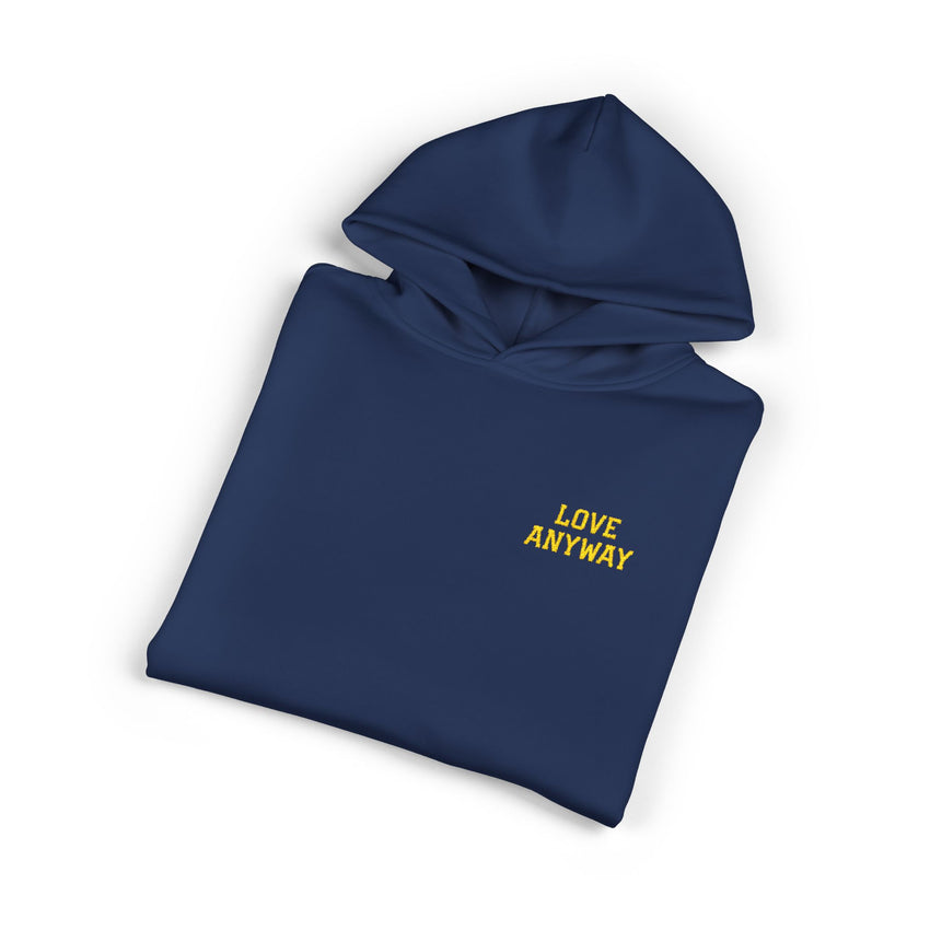 "Love Anyway" Gold Embroidered Relaxed Hoodie