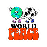 World Peace World and Soccer Ball Kiss-Cut Stickers