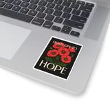 "Hold on to Hope" Poppy Kiss-Cut Sticker