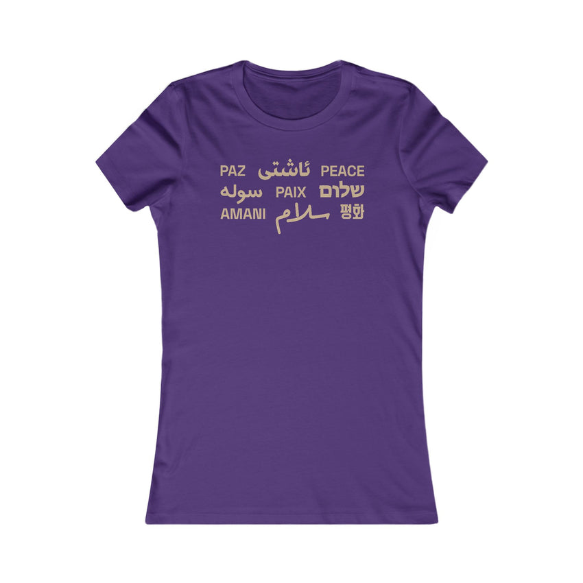 "Peace" Multi-Language Women's Favorite Tee
