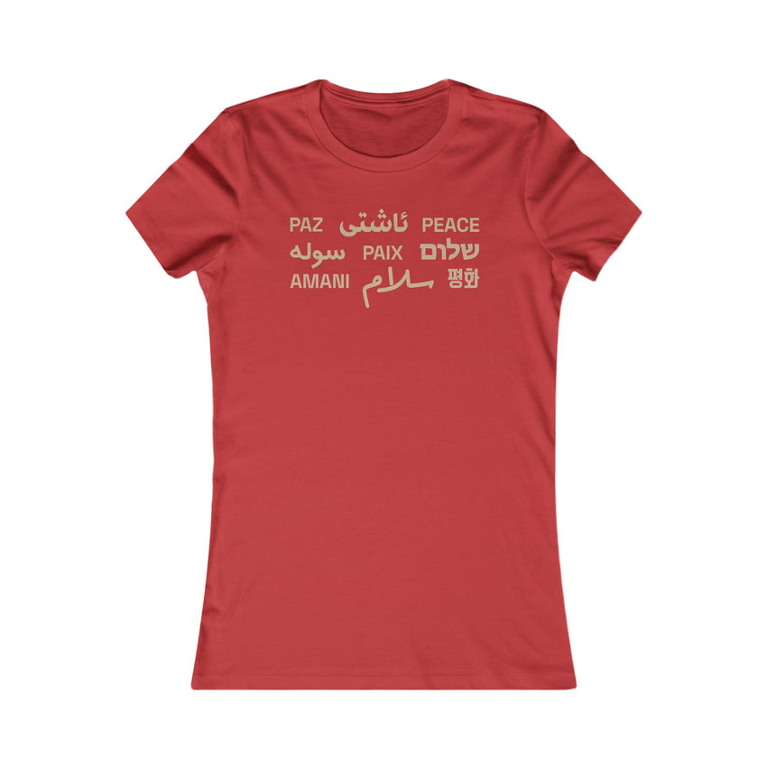 "Peace" Multi-Language Women's Favorite Tee