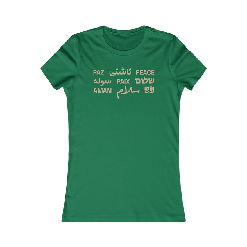"Peace" Multi-Language Women's Favorite Tee