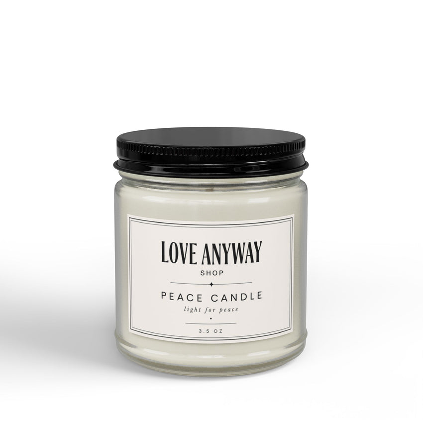 Peace Candle with Black Lid