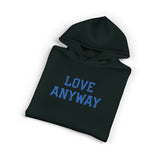 "Love Anyway" Royal Blue Embroidered Relaxed Hoodie
