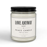 Peace Candle with Black Lid