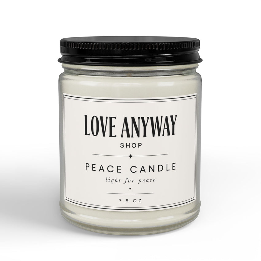 Peace Candle with Black Lid