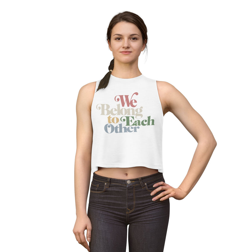 "We Belong To Each Other” Vintage Women's Crop Top