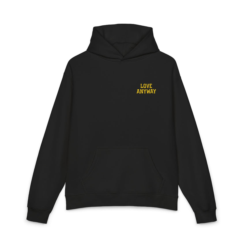 "Love Anyway" Gold Embroidered Relaxed Hoodie