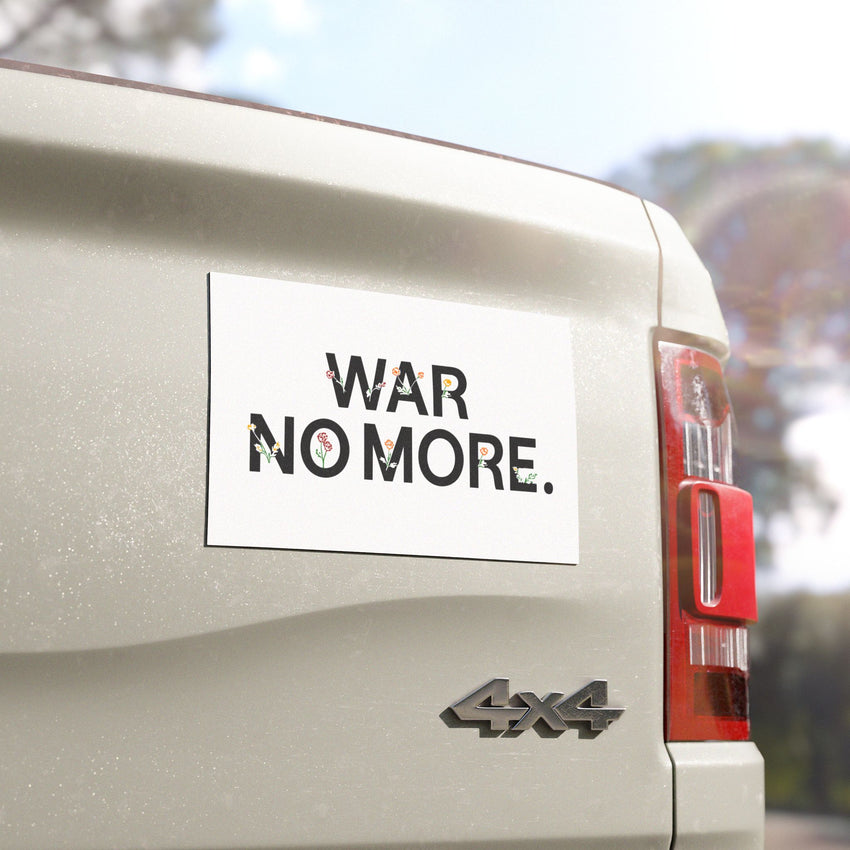 "War No More" Floral Car Magnet