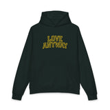 "Love Anyway" Gold Collegiate Embroidered Relaxed Hoodie