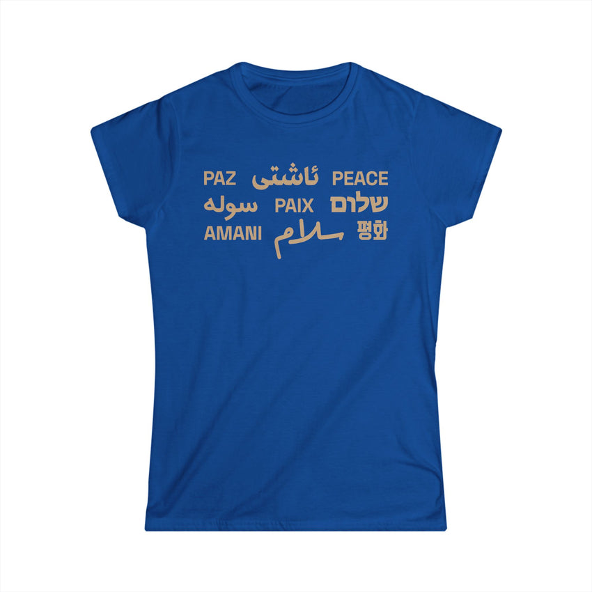 "Peace" Multi-Language Women's Softstyle Tee