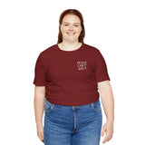 "Peace Can't Wait" Embroidered Unisex Jersey Short Sleeve T-Shirt