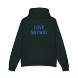 "Love Anyway" Royal Blue Embroidered Relaxed Hoodie