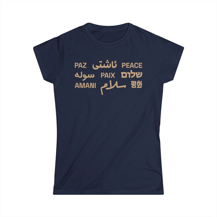 "Peace" Multi-Language Women's Softstyle Tee