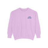 "Love Anyway" Royal Blue Embroidered Pocket Square Unisex Garment-Dyed Sweatshirt