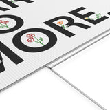 War No More Floral Plastic Yard Sign