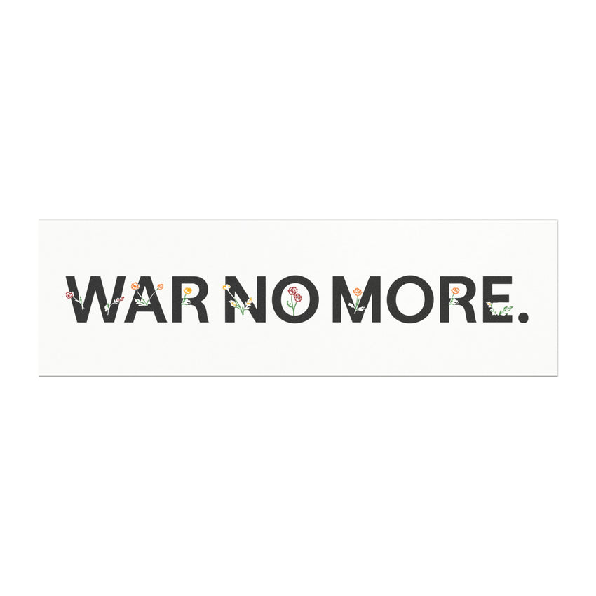 "War No More" Floral Car Magnet
