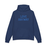"Love Anyway" Royal Blue Embroidered Relaxed Hoodie