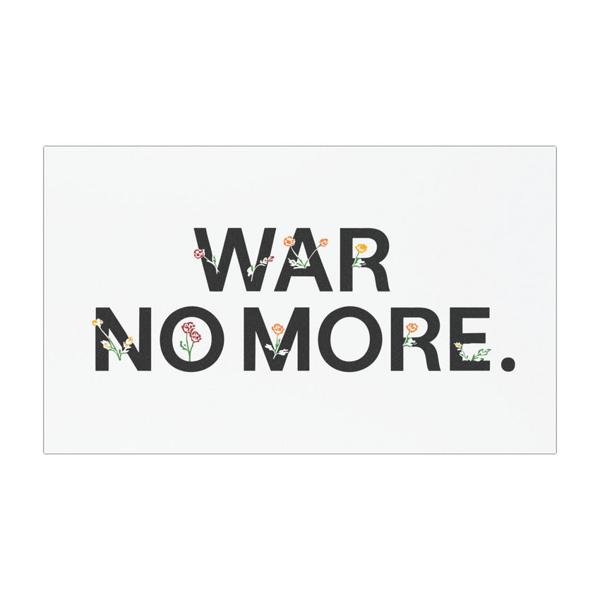 "War No More" Floral Car Magnet