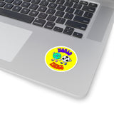 World Peace World and Soccer Ball Circle Kiss-Cut Stickers