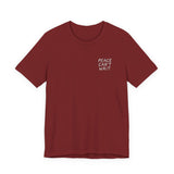 "Peace Can't Wait" Embroidered Unisex Jersey Short Sleeve T-Shirt