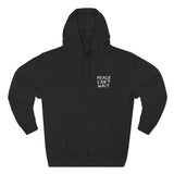 "Peace Can't Wait" Embroidered Three-Panel Fleece Hoodie
