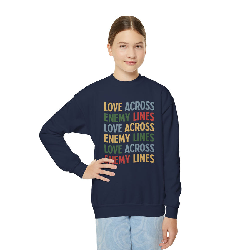 "Love Across Enemy Lines" Youth Crewneck Sweatshirt
