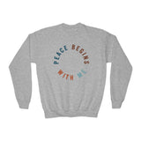 "Peace Begins With Me"  Youth Crewneck Sweatshirt