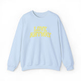 "Love Anyway"  Collegiate Gold Embroidered Unisex Crewneck Sweatshirt