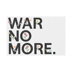 War No More Floral Plastic Yard Sign