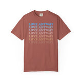 "Love Anyway" Vintage Waterfall Unisex Garment-Dyed T-shirt