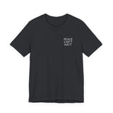 "Peace Can't Wait" Embroidered Unisex Jersey Short Sleeve T-Shirt