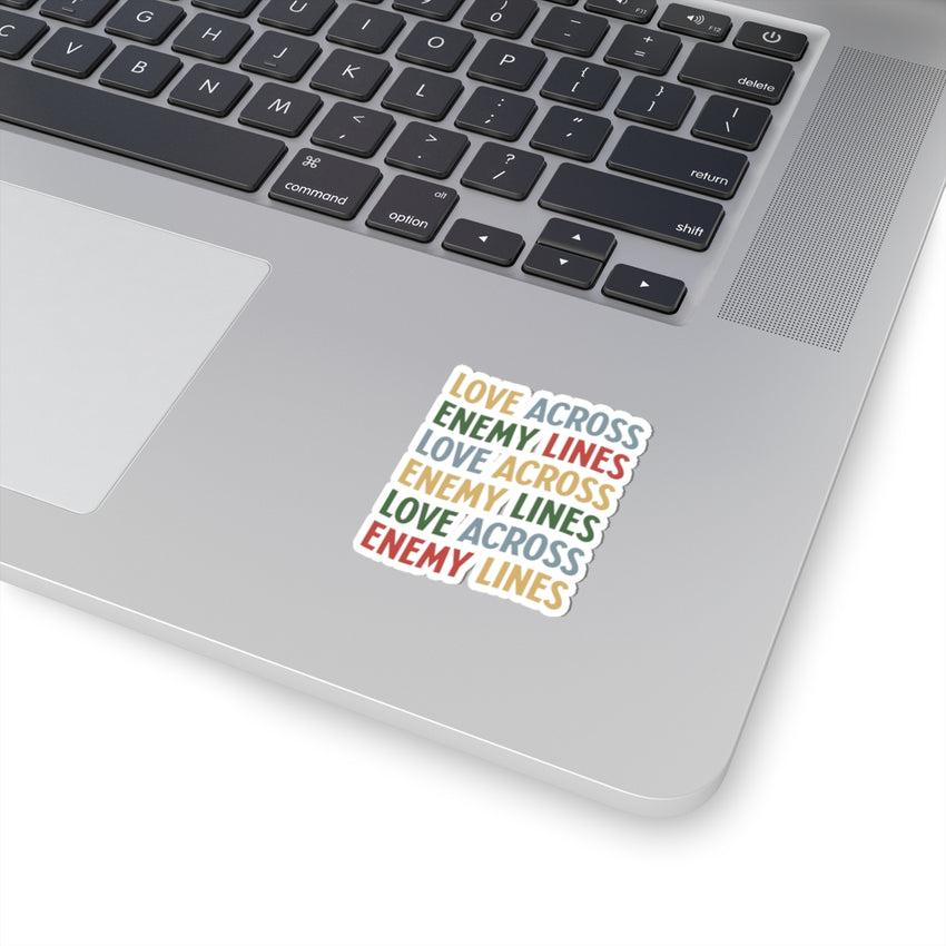 "Love Across Enemy Lines" Kiss-Cut Sticker