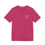 "Peace Can't Wait" Embroidered Unisex Jersey Short Sleeve T-Shirt