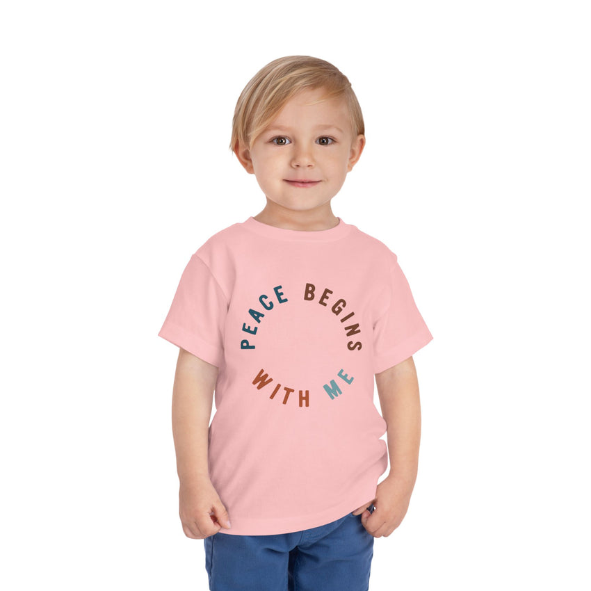 "Peace Begins With Me" Toddler Short Sleeve Tee