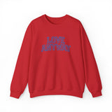 "Love Anyway"  Collegiate Royal Blue Embroidered Unisex Crewneck Sweatshirt