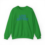 "Love Anyway"  Collegiate Royal Blue Embroidered Unisex Crewneck Sweatshirt