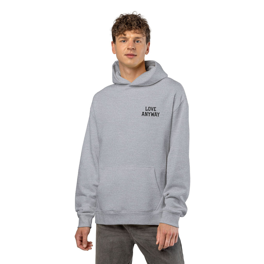 "Love Anyway" Embroidered Relaxed Hoodie