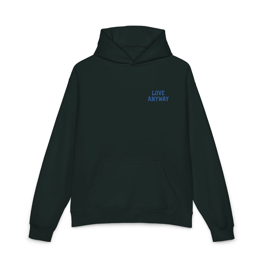 "Love Anyway" Royal Blue Embroidered Relaxed Hoodie