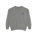 "Love Anyway" Royal Blue Embroidered Pocket Square Unisex Garment-Dyed Sweatshirt