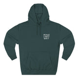 "Peace Can't Wait" Embroidered Three-Panel Fleece Hoodie