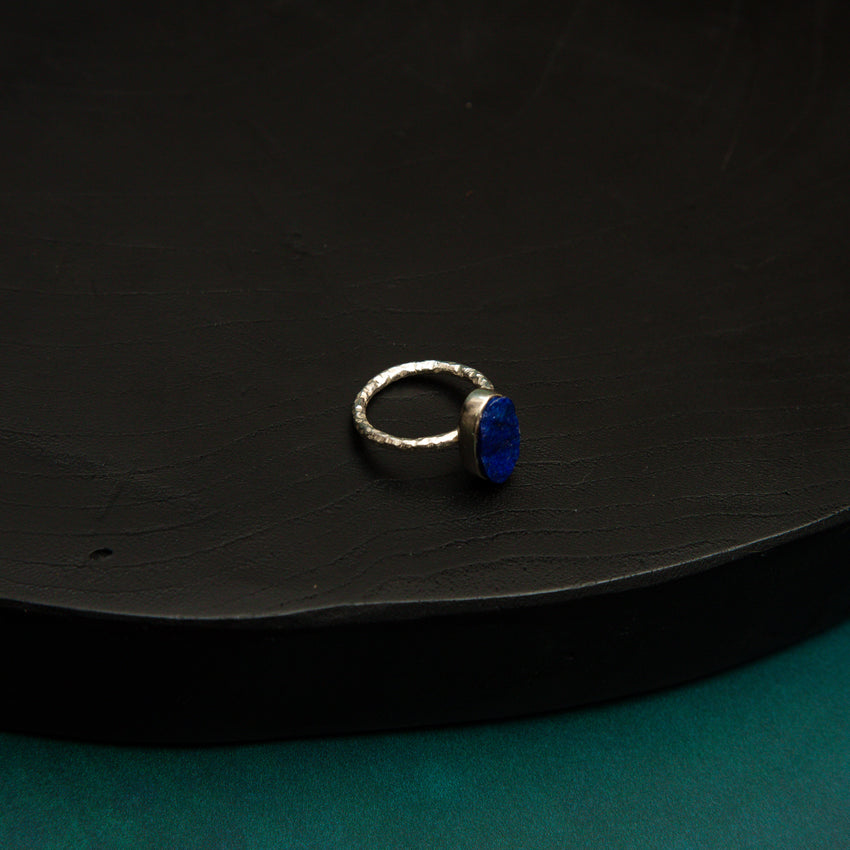 Lapis Lazuli Oval Silver Ring