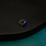 Lapis Lazuli Circle Silver Ring