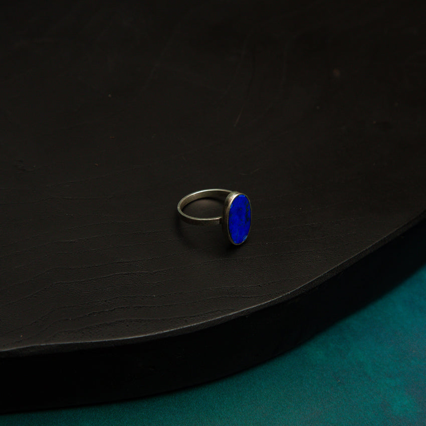 Lapis Lazuli Oval Silver Ring