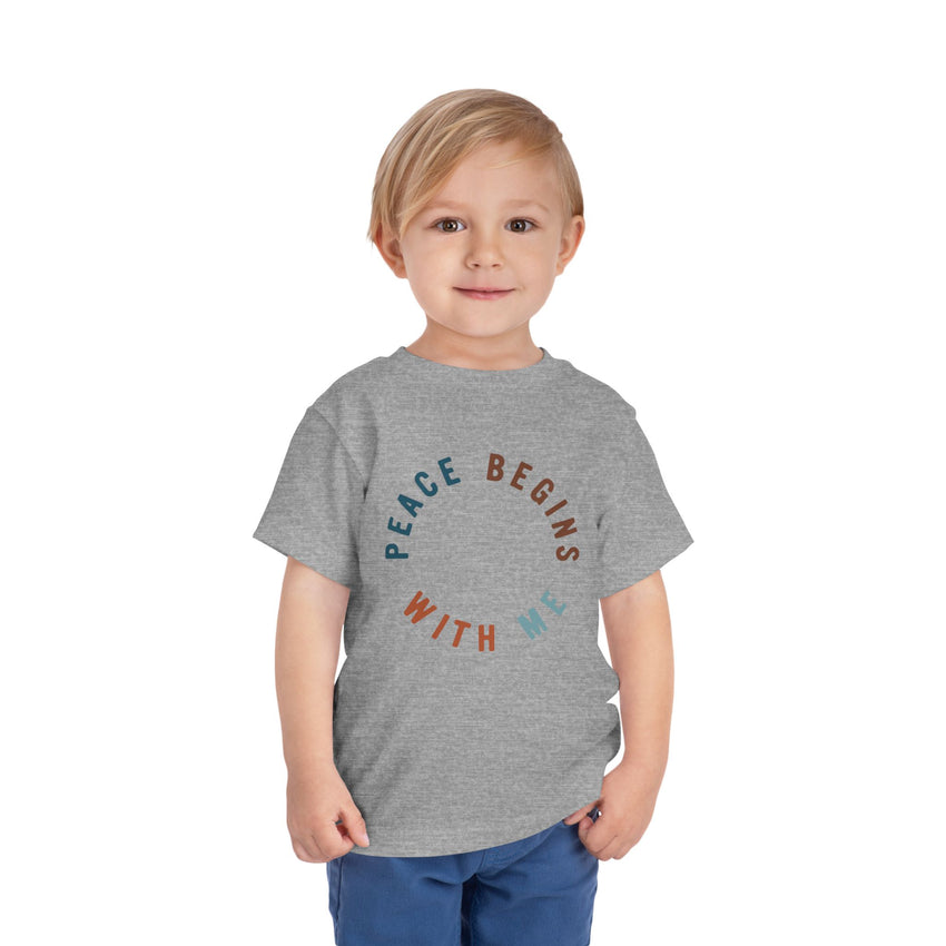 "Peace Begins With Me" Toddler Short Sleeve Tee