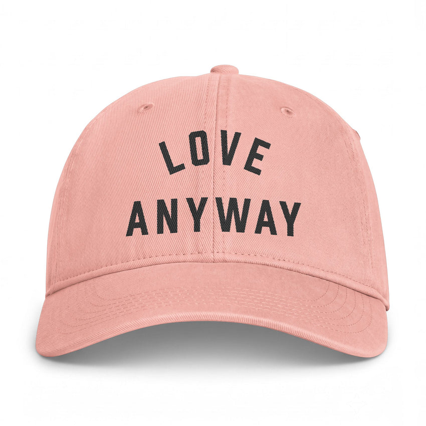 "Love Anyway" Embroidered Coastal Washed Cap