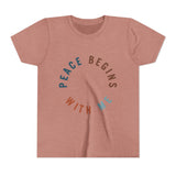 "Peace Begins With Me" Youth Short Sleeve Tee