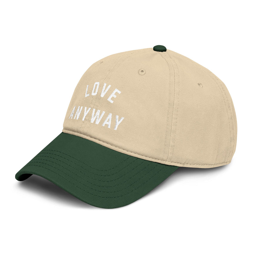 "Love Anyway" Embroidered Garment Washed Baseball Cap