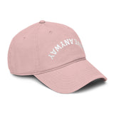 "Love Anyway" Upside Down White Embroidered Garment Washed Baseball Cap